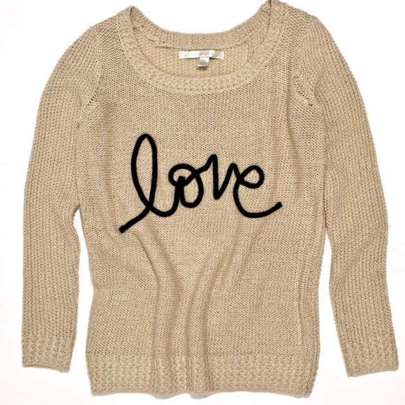 LC Lauren Conrad Sweaters - LC Lauren Conrad Love Sweater Medium